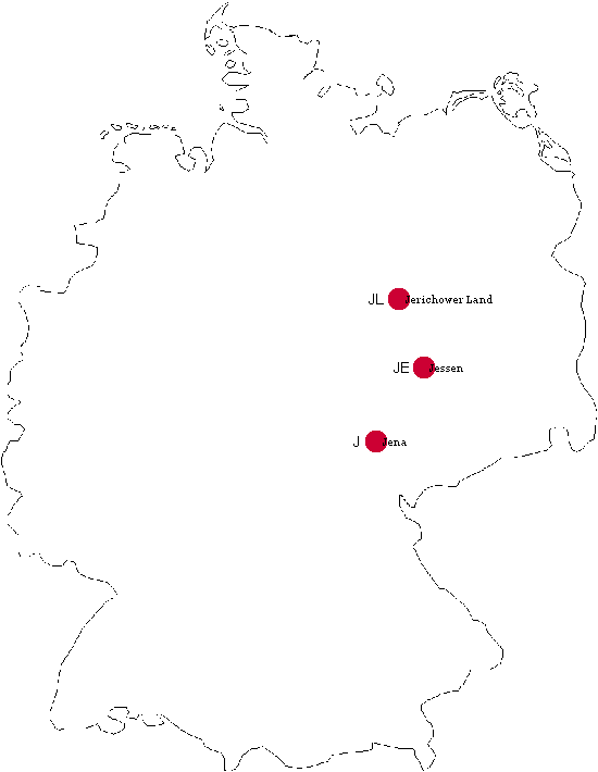 Ansicht Kfz-Kennzeichen Deutschlands mit J