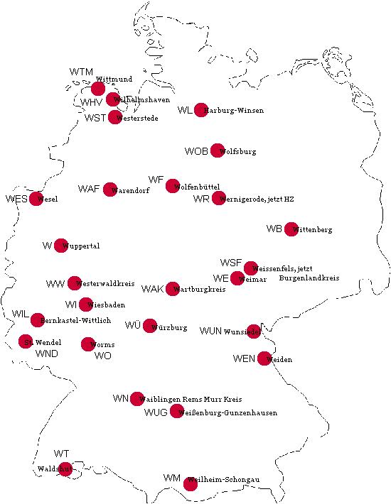 Motorradkennzeichen National W - www.semadata.org