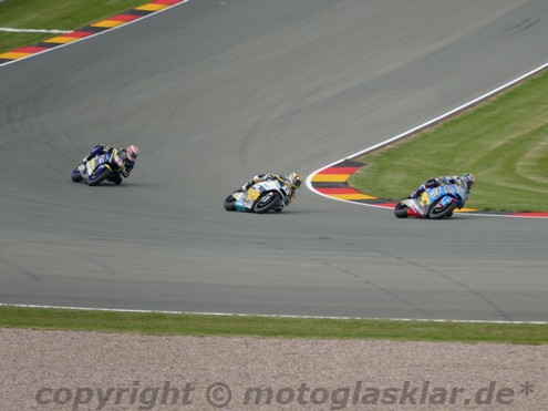 Sachsenring Moto2 Dreikampf Marquez, Luthi, Cardus