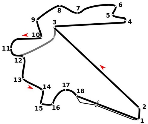 Korea International Circuit Streckenführung