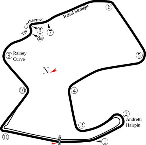 Circuit Laguna Seca Streckenführung