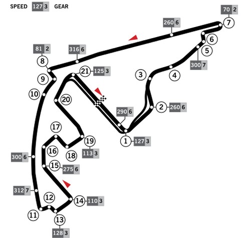 Circuit Yas Marina Streckenführung